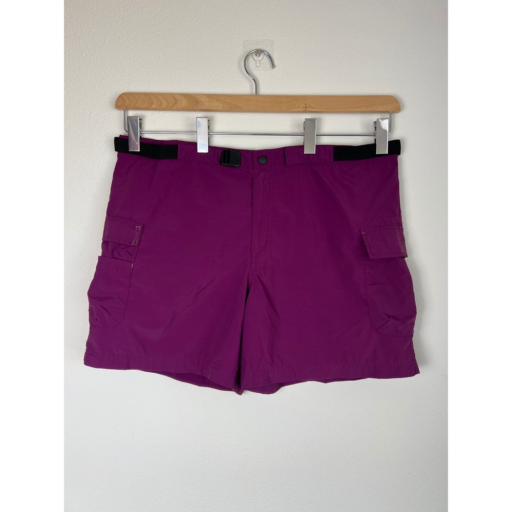 Columbia PFG Cargo Shorts Womens XL Purple Nylon Fishing Hiking Utility Outdoor